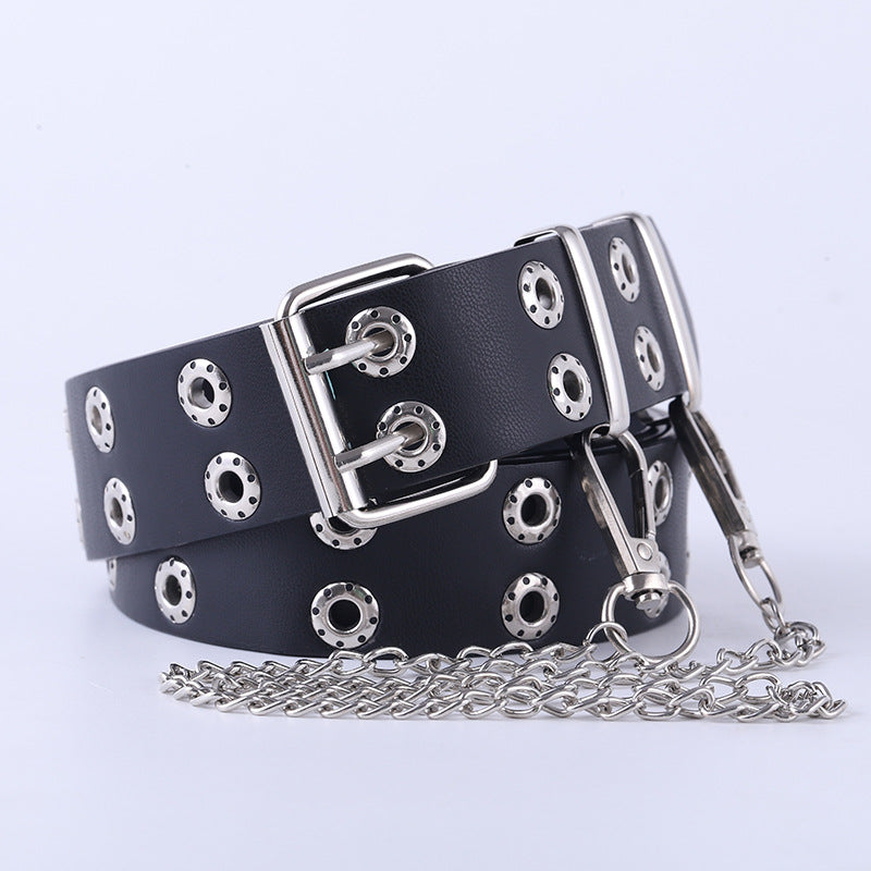 Double Breasted Waistband Hip-hop Chain Versatile