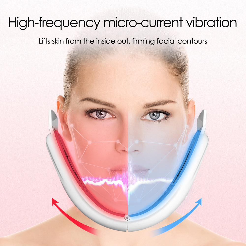 V15 Gear Heating Model Facial Lifting And Tightening Double Chin Micro Current Face Slimming Device