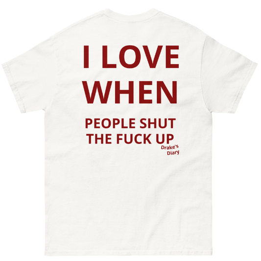 Shut Up bogstavprint dame T-shirt mode kortærmet