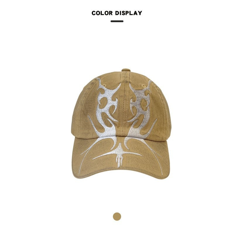 Embroidered Flame Baseball Cap Unisex Streetwear For Trendsetters Perfect For Any Look