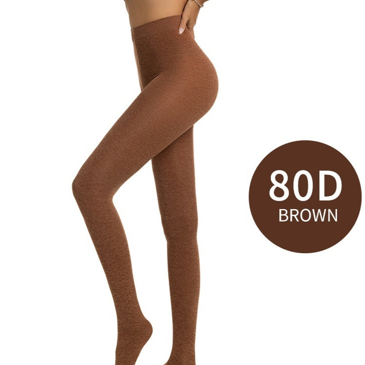 Ammonia-knitted AB Two-tone Cotton-like 80D Heather Gray Tights