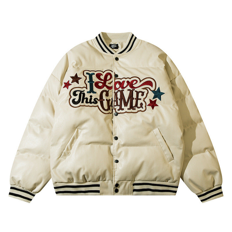 American Street Embroidery Pu Cotton Baseball Uniform