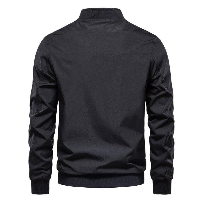 Autumn Stand-Up Collar Mens Casual Korean-Style Jacket