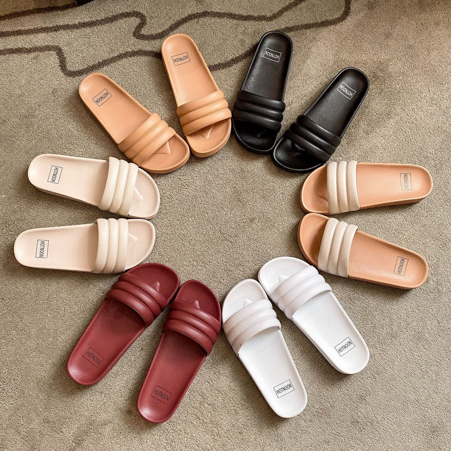 Women's Fashion Outer Wear One Word Slippers