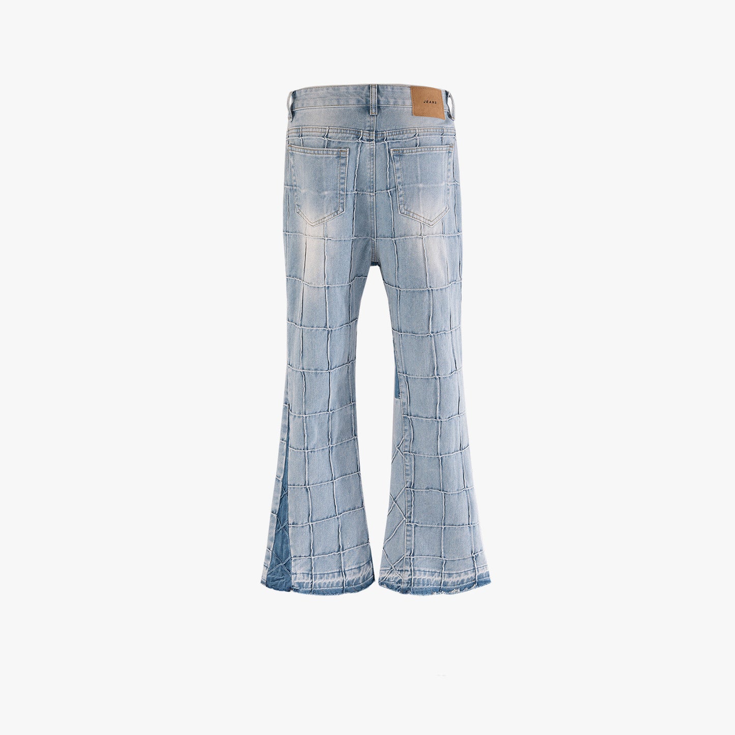 Men's And Women's Fashion Casual Waffle Jeans