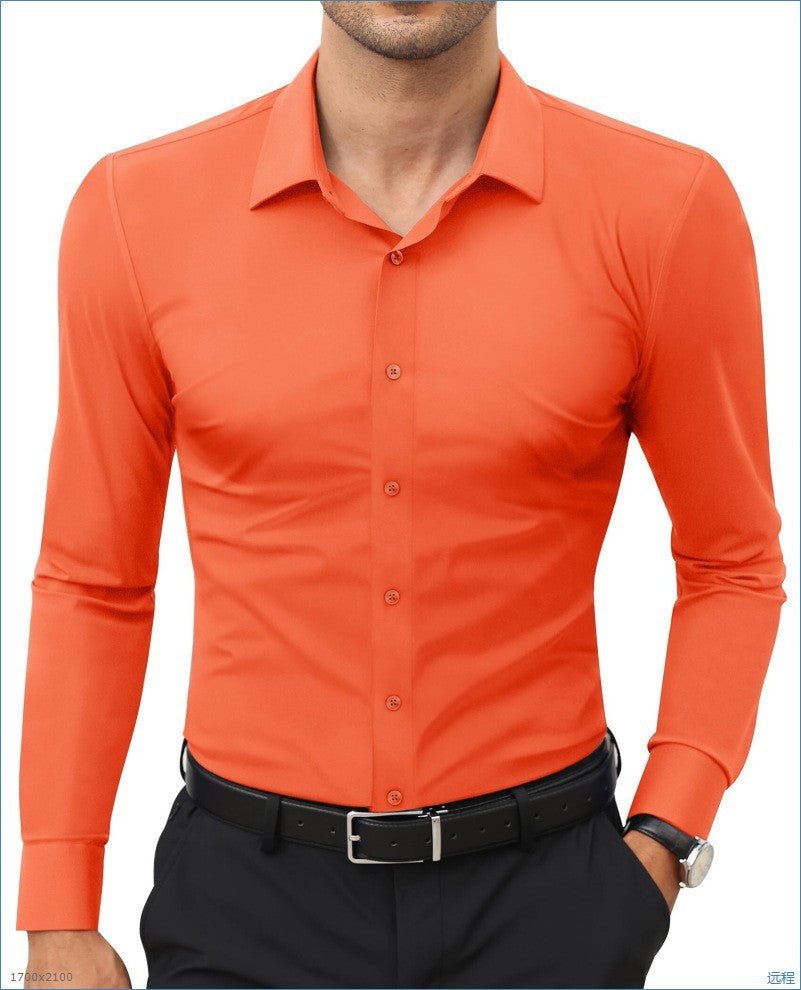 Stretch White Button-Down Mens Plus-Size Shirt Business Best-Selling Amazon Shirt
