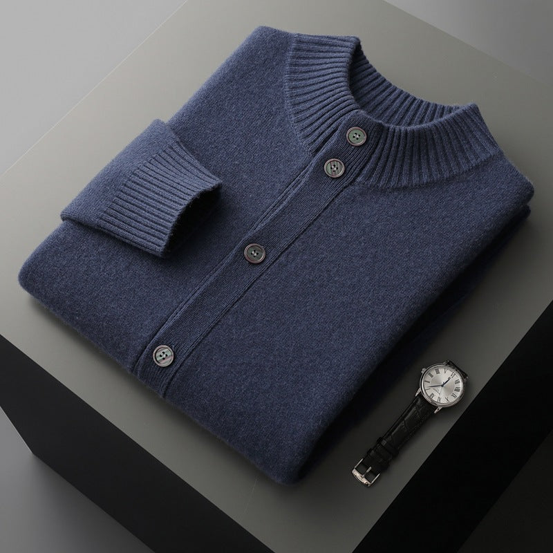 Men's Half Turtleneck Short Thickened Knitted Bottoming Sweater