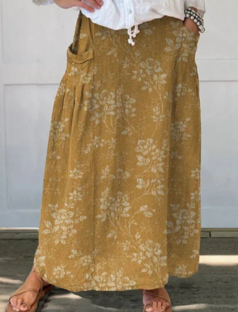 Casual Retro Floral Print Holiday Sundress