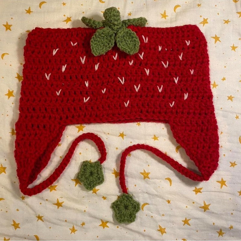 Hand Knitted Striped Woolen Cap