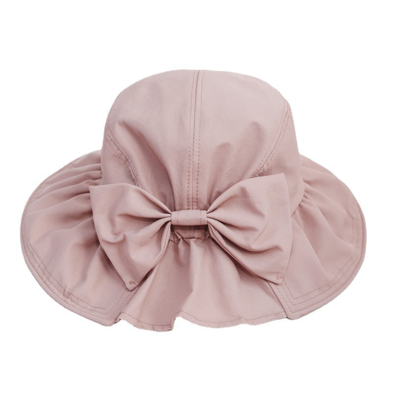 Casual Japanese Large Brim Cotton Linen Sun Hat Foldable