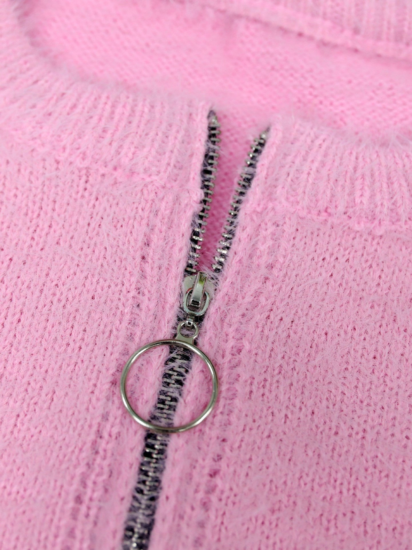 Knit Sweater With Pearl Elegant Women's