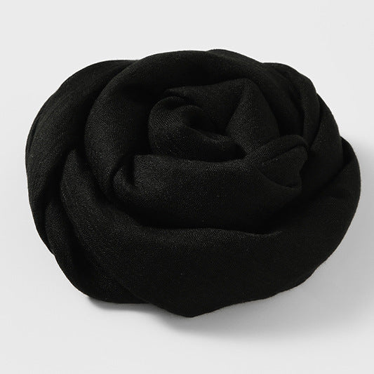 Women's Fashion Artistic Solid Color Cotton And Linen Scarf
