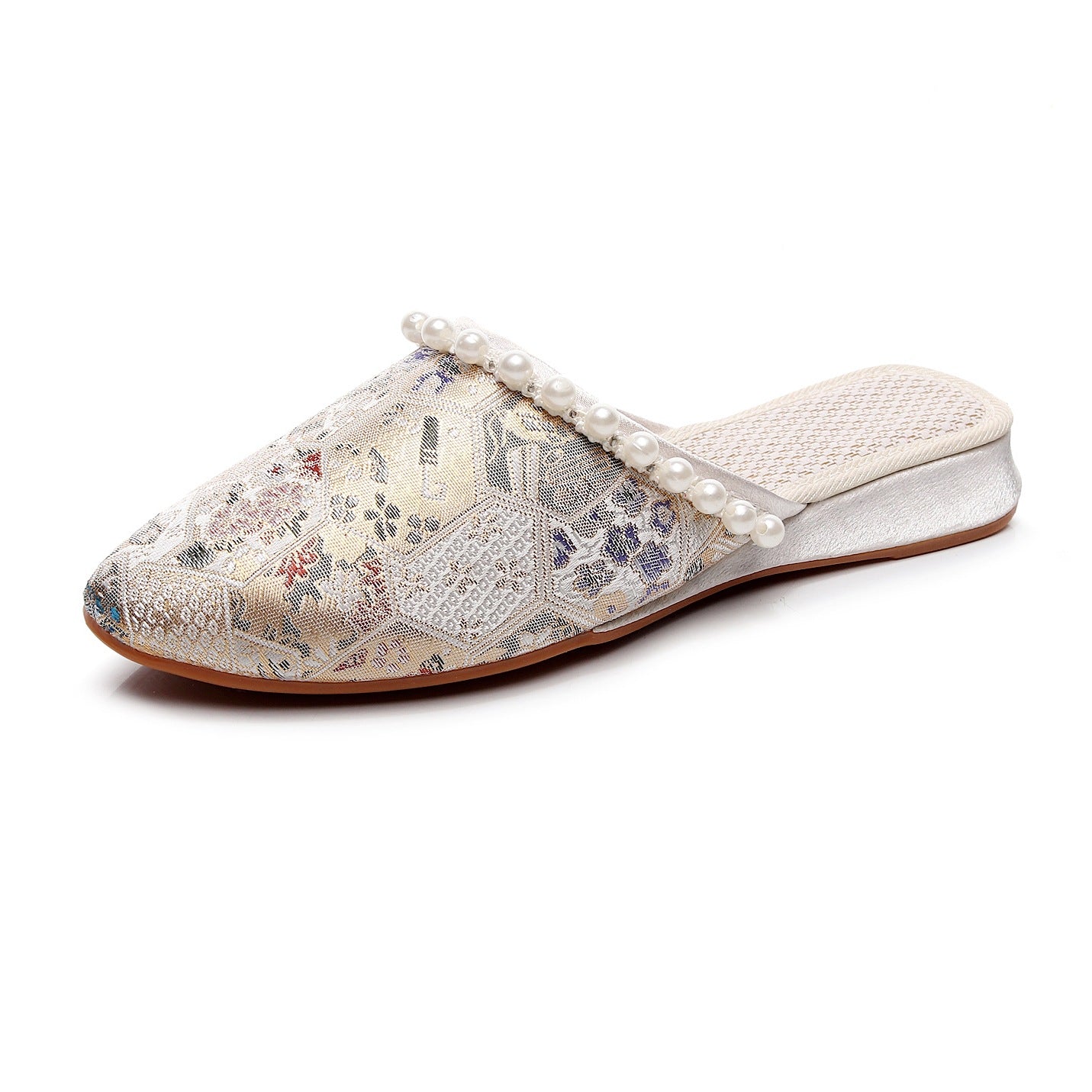 Summer New Cheongsam Ancient Style Mid Heel Embroidered Female Cloth Shoes
