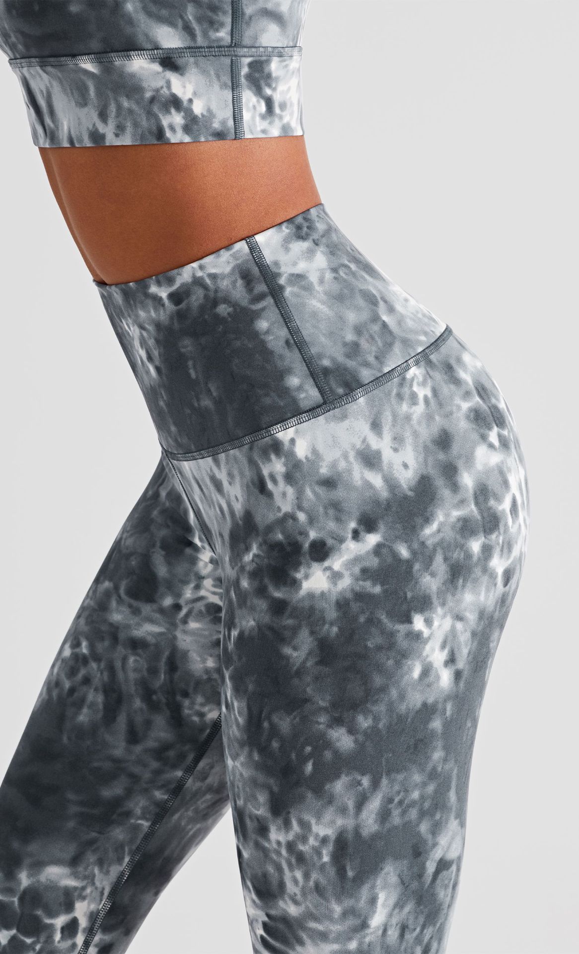 Ink Print Slimming High Waist Peach Hip Lift Fitness Tights