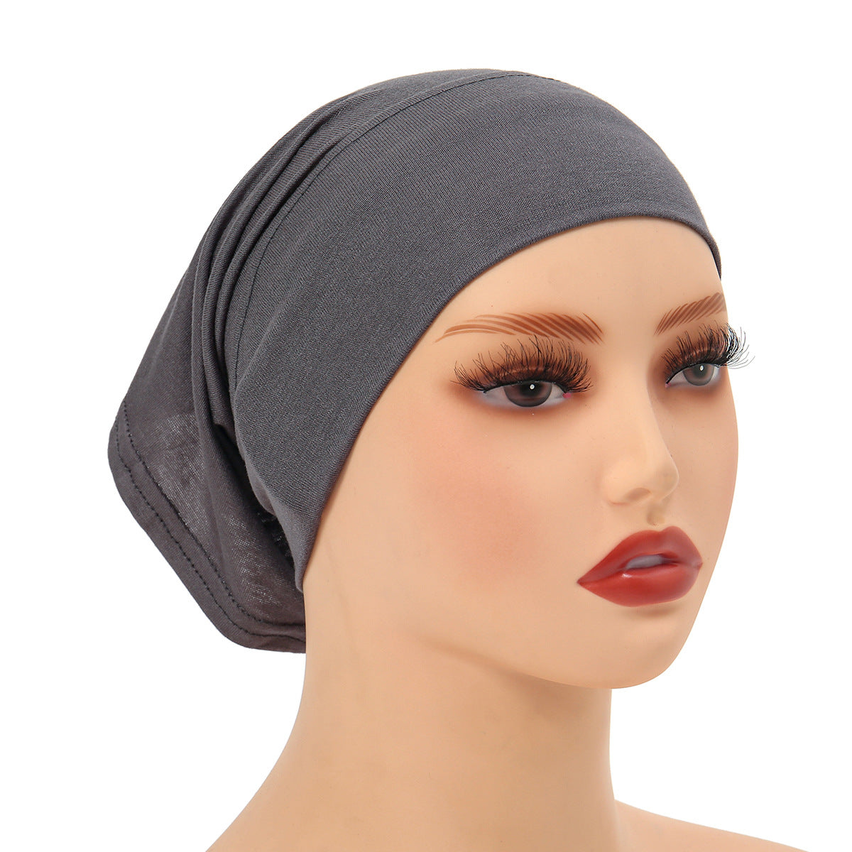 Pure Color Modal Wide-brimmed Mercerized Cotton Stretch Sleeve Cap