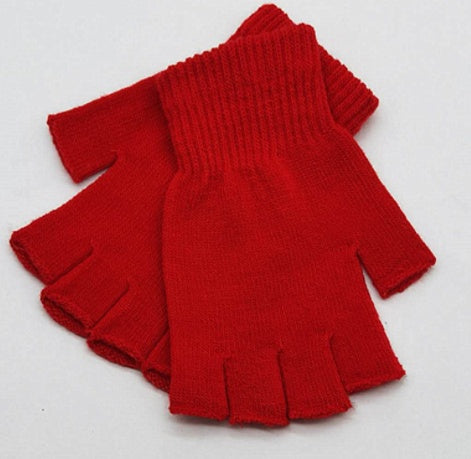 Half Finger Wool Cycling Acrylic Warm Fingerless Gloves