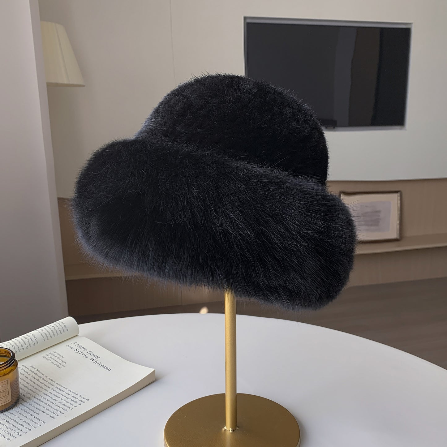 Winter Fashion Warm Bucket Hat Made From Mink Fur