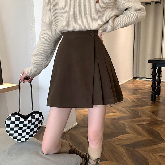 Women's New Slim-fit High-waisted Pleated Skirt