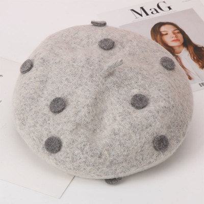 Children's Beret Autumn And Winter Parent-child Wool