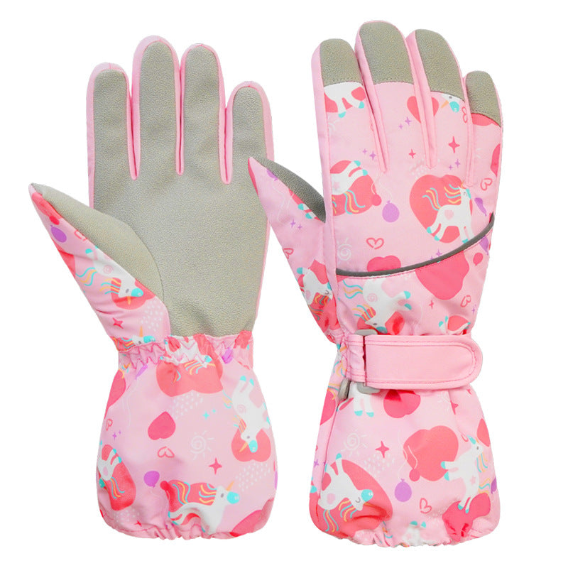 Warm With Velvet Thickened Cotton Waterproof Boys And Girls Riding