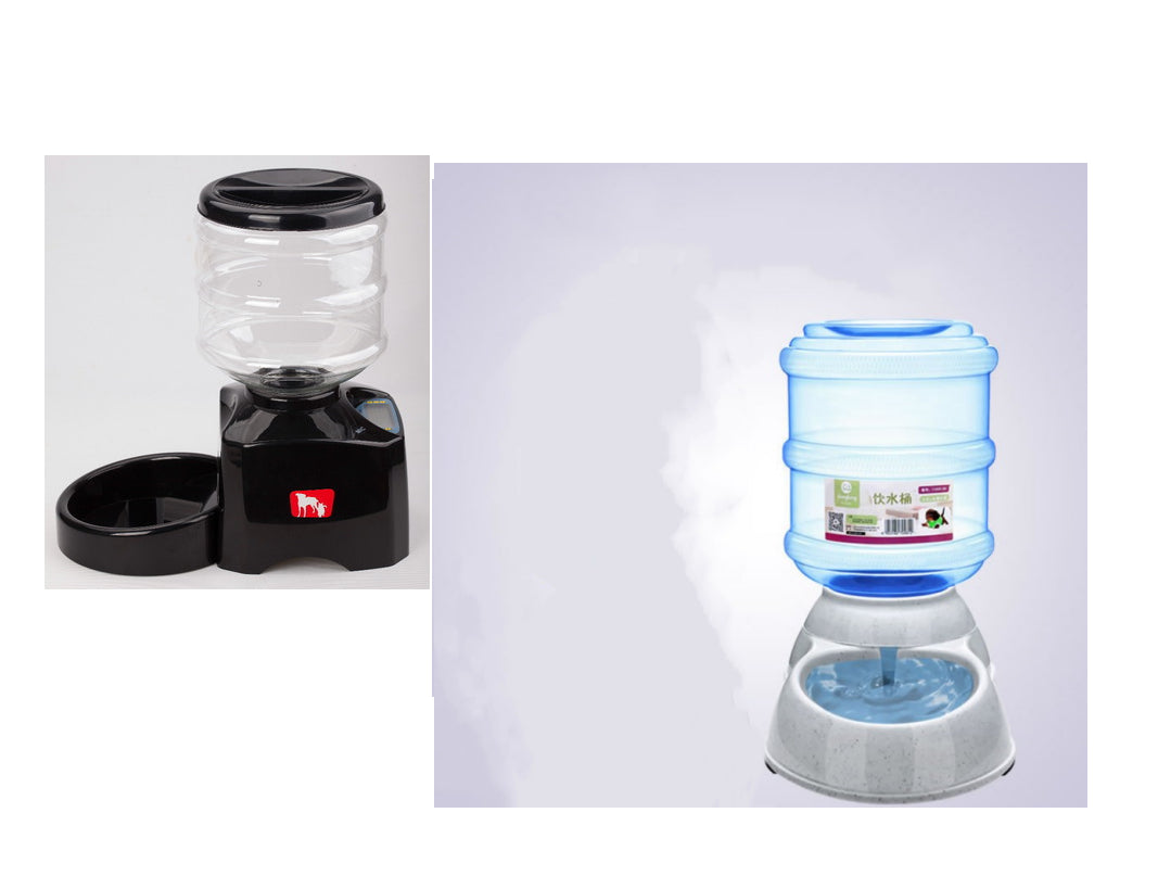 5.5L Automatic Pet Feeder with Voice Message Recording and LCD Screen Large Smart Dogs Cats Food Bowl Dispenser Black
