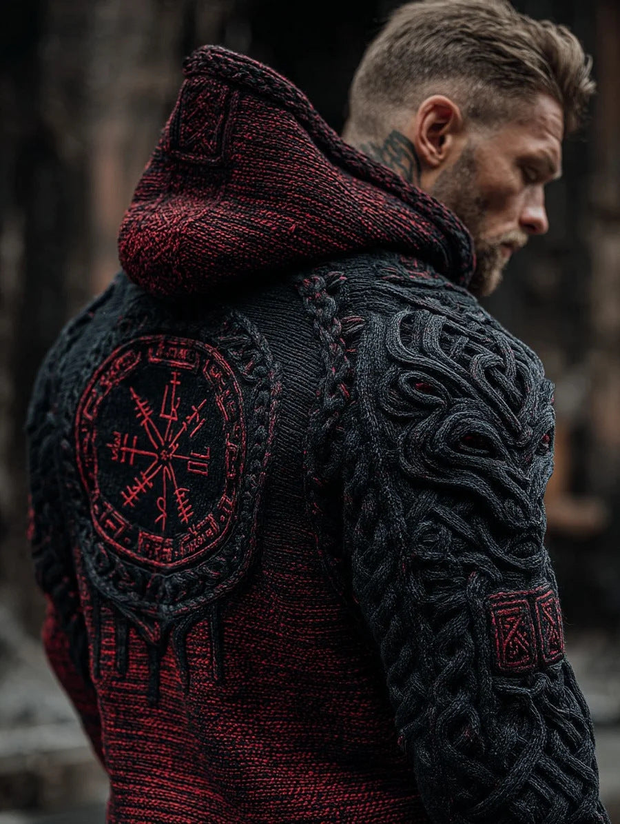 AutumnWinter Hooded Knitwear 3D Digital Print Unisex Crew-Neck Pullover Sweater For Men And Women