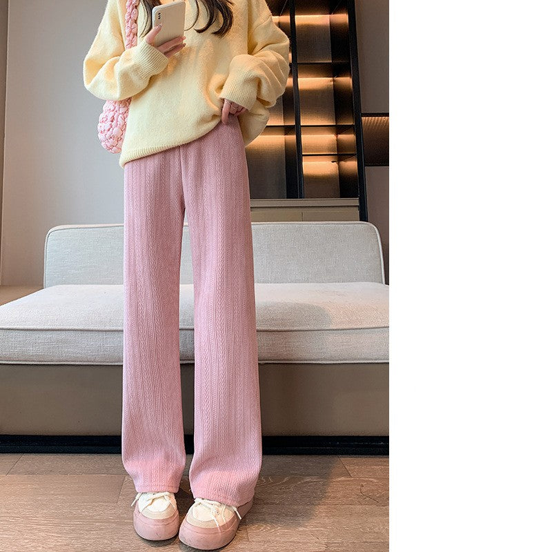 Autumn And Winter Plus Fleece Slim Loose Women's Pants