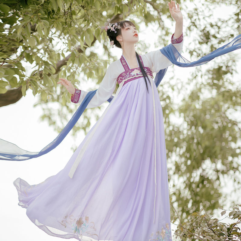 One-piece Embroidery Placket Chest-high Dress