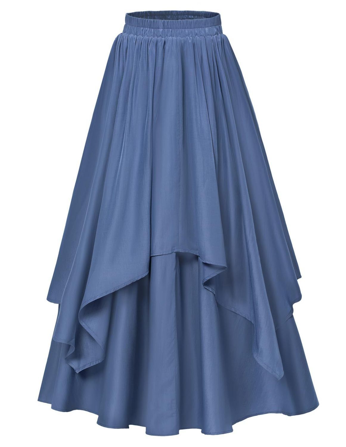 Irregular Mid-length Skirt With An Elastic Waist
