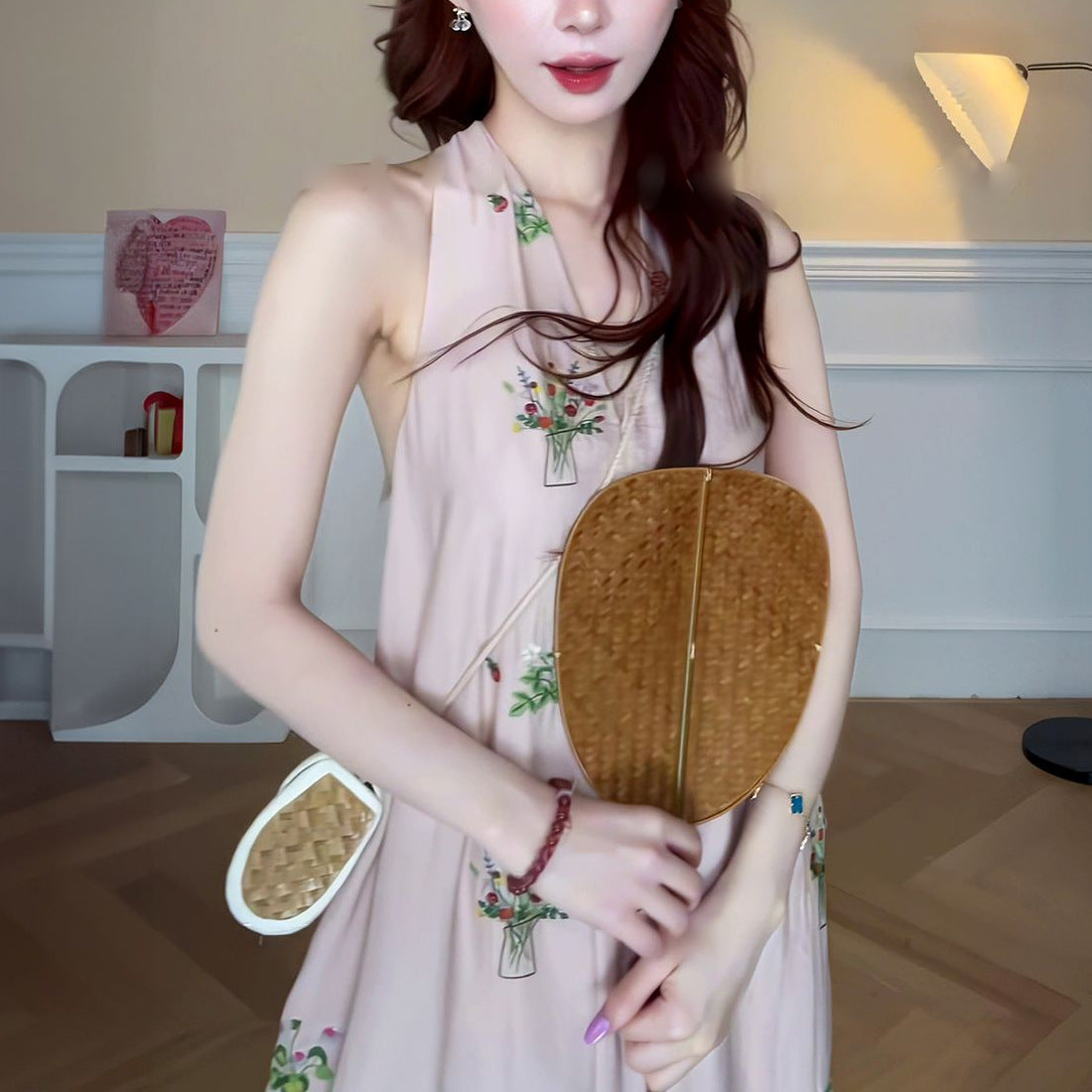 French-style V-neck Loose Laid-back Dress
