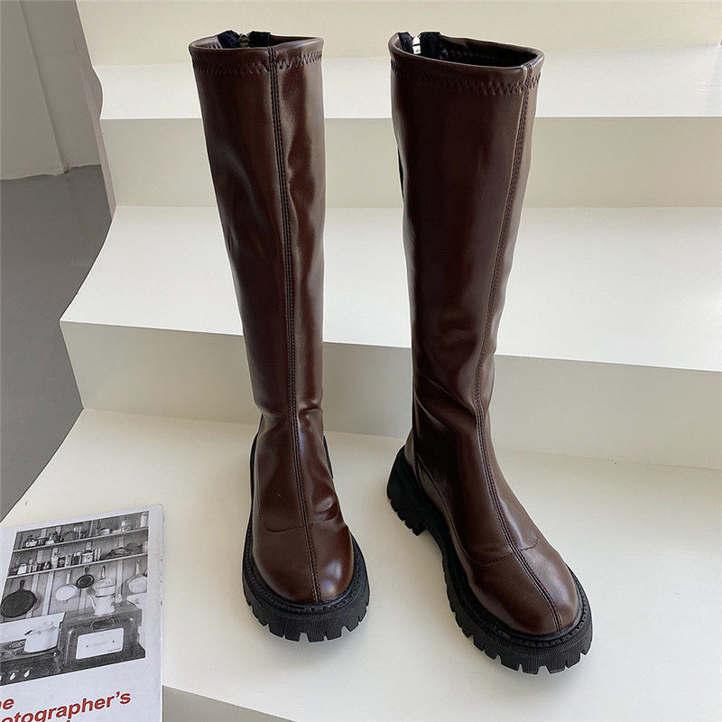 New Fashion Round Toe Square Heel Over The Knee Long Boots