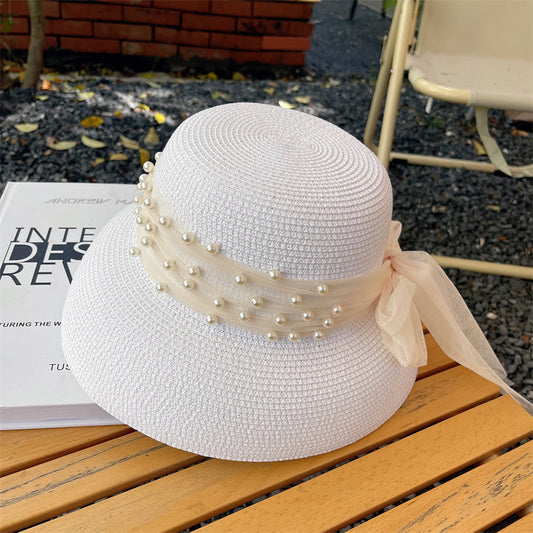Women's Fashion Simple Bow Mesh Hat