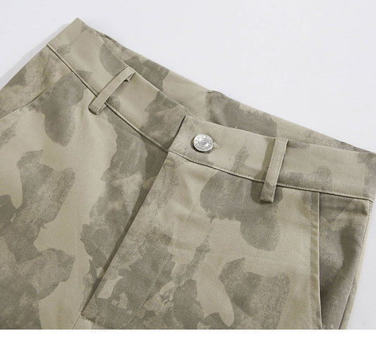 Women's Trendy Tie Dye High Waist Trousers Slim Fit