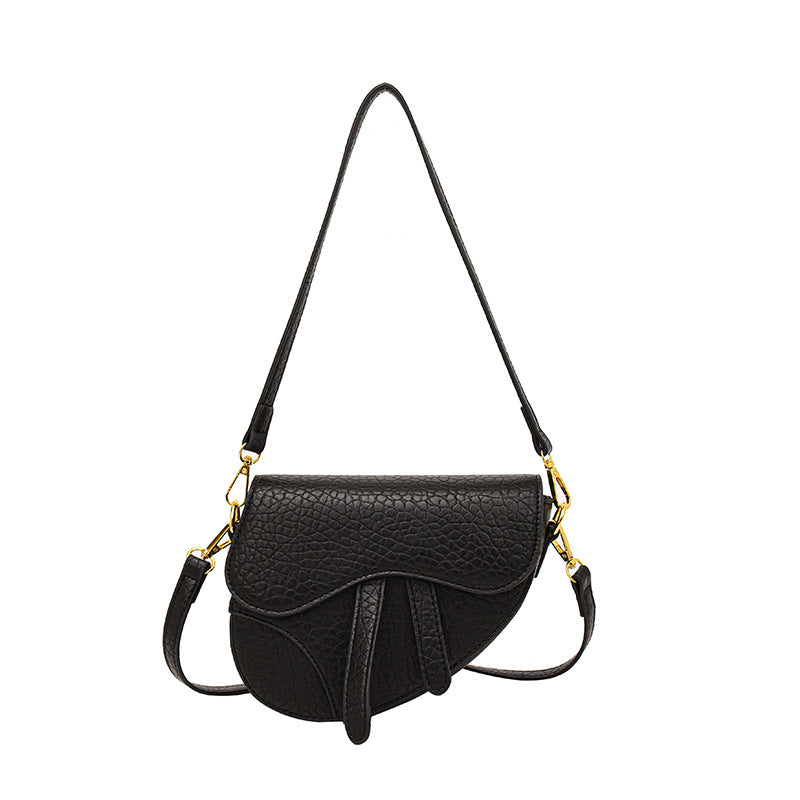 Enkel skuldertaske til kvinder i saddelstil (crossbody)