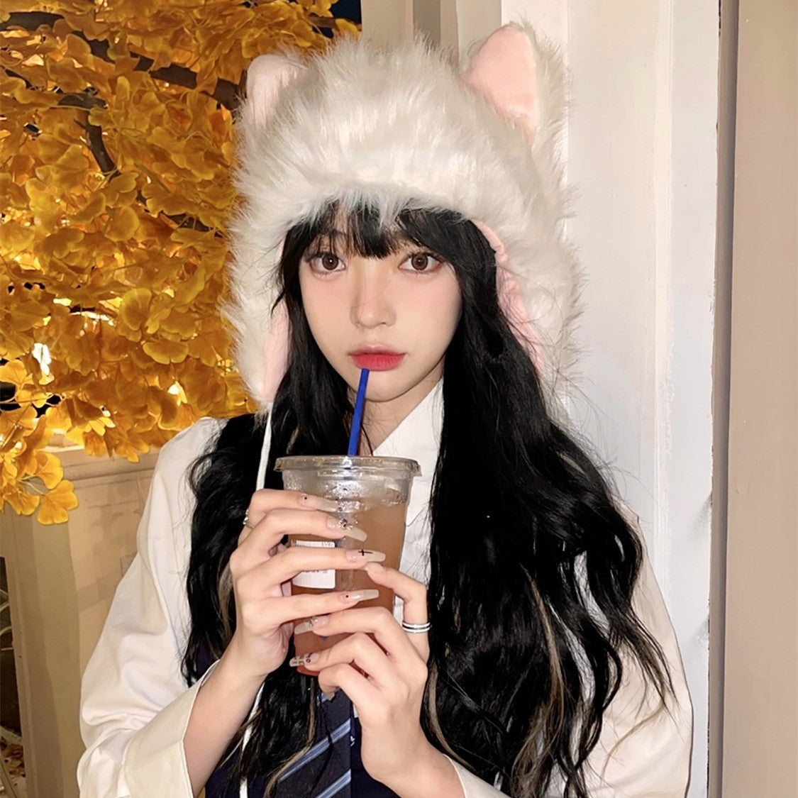 Women's Fashion Simple Cat Ear Hat