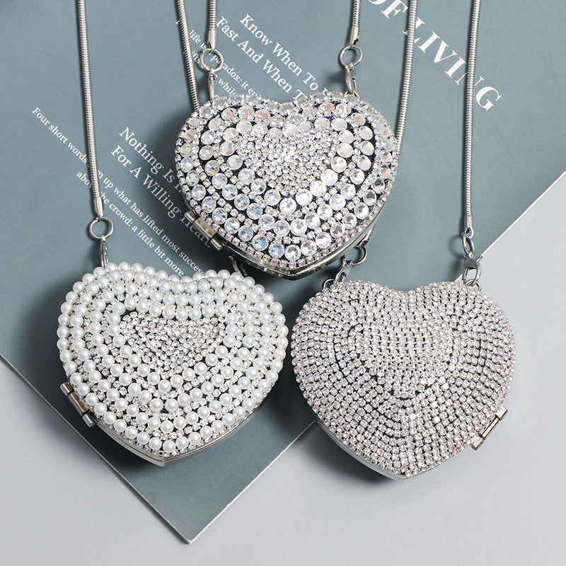 Crossbody Rhinestone Disco Women's Bag With Diamonds