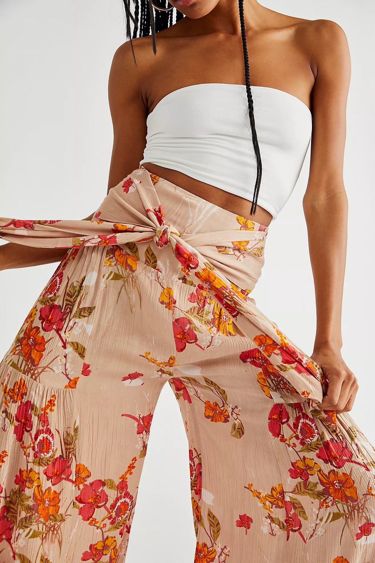 New Digital Printed Women's Loose Casual Pants Beach Wide