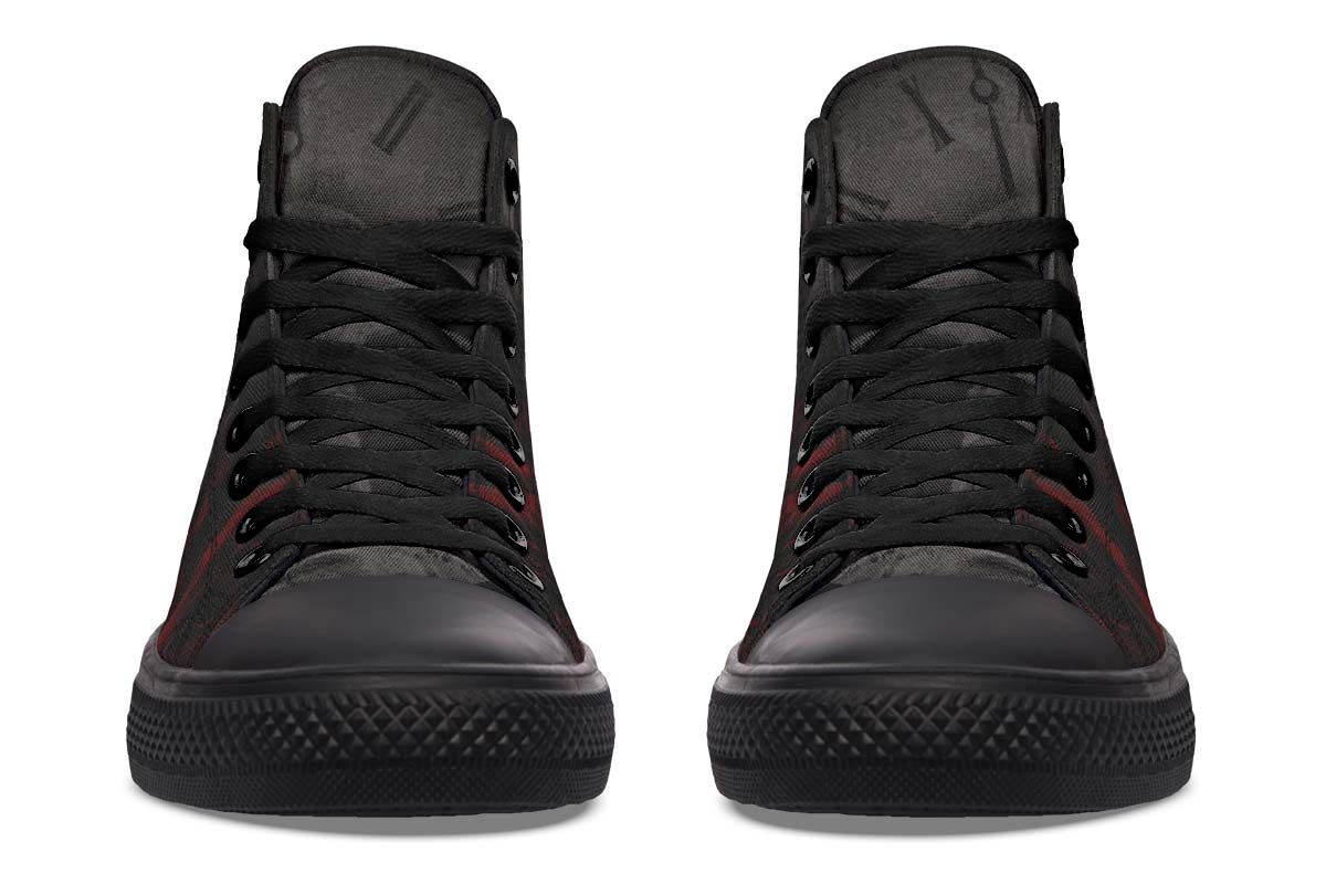 Printed Couple High-top Canvas Shoes
