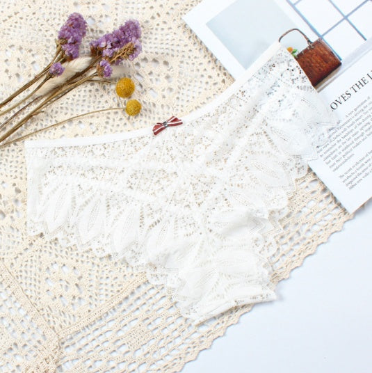 Lace Bow Knot Crossover Women's Briefs