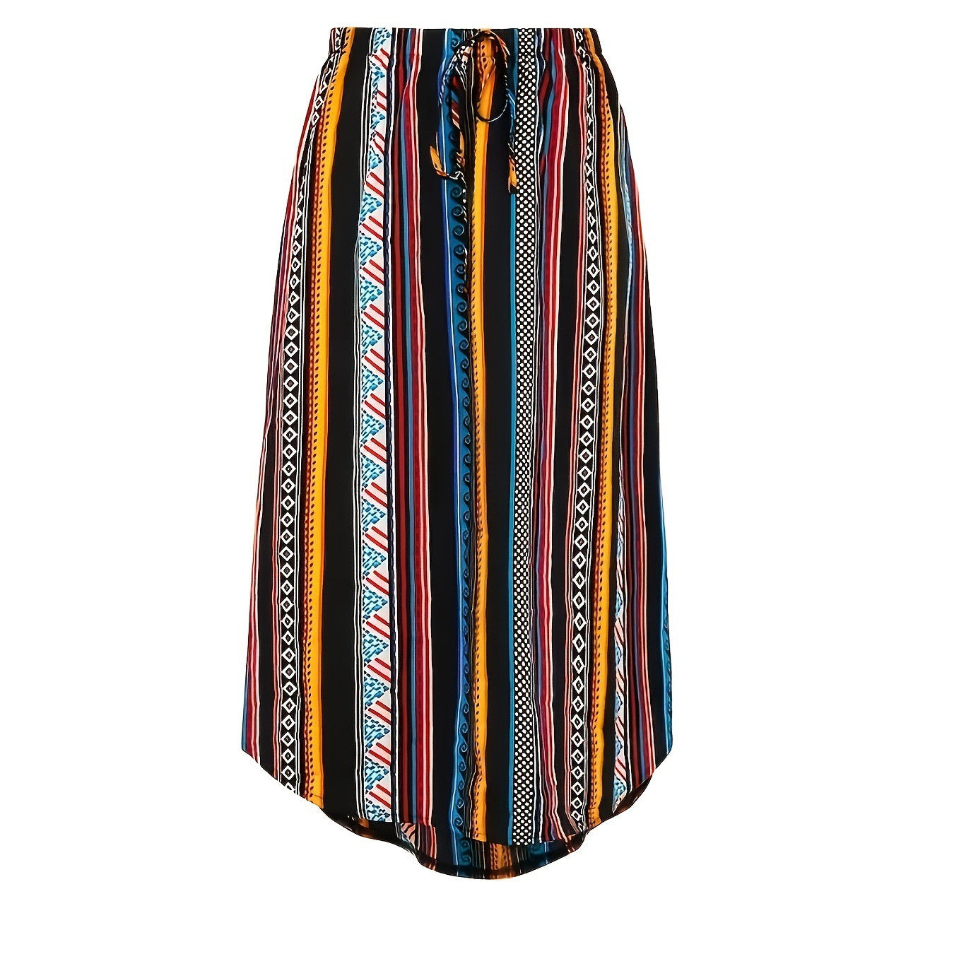 Women's National Fashion Casual Striped Skirt