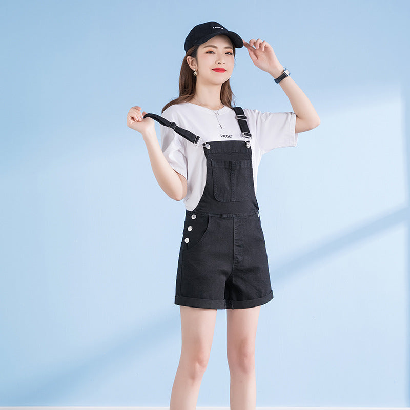 Women's Fashion Loose Denim Bib Pants