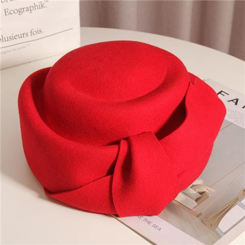 Wool Woolen Hat Fashion Bowknot Beret