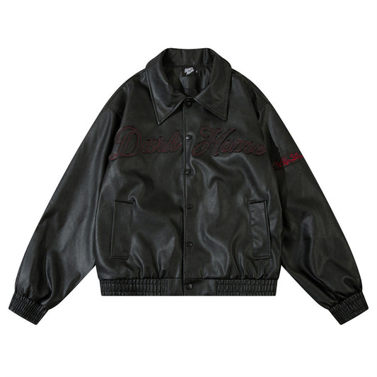 Men's Spring And Autumn Loose Trendy Punk Button Motorcycle Clothing Jacket