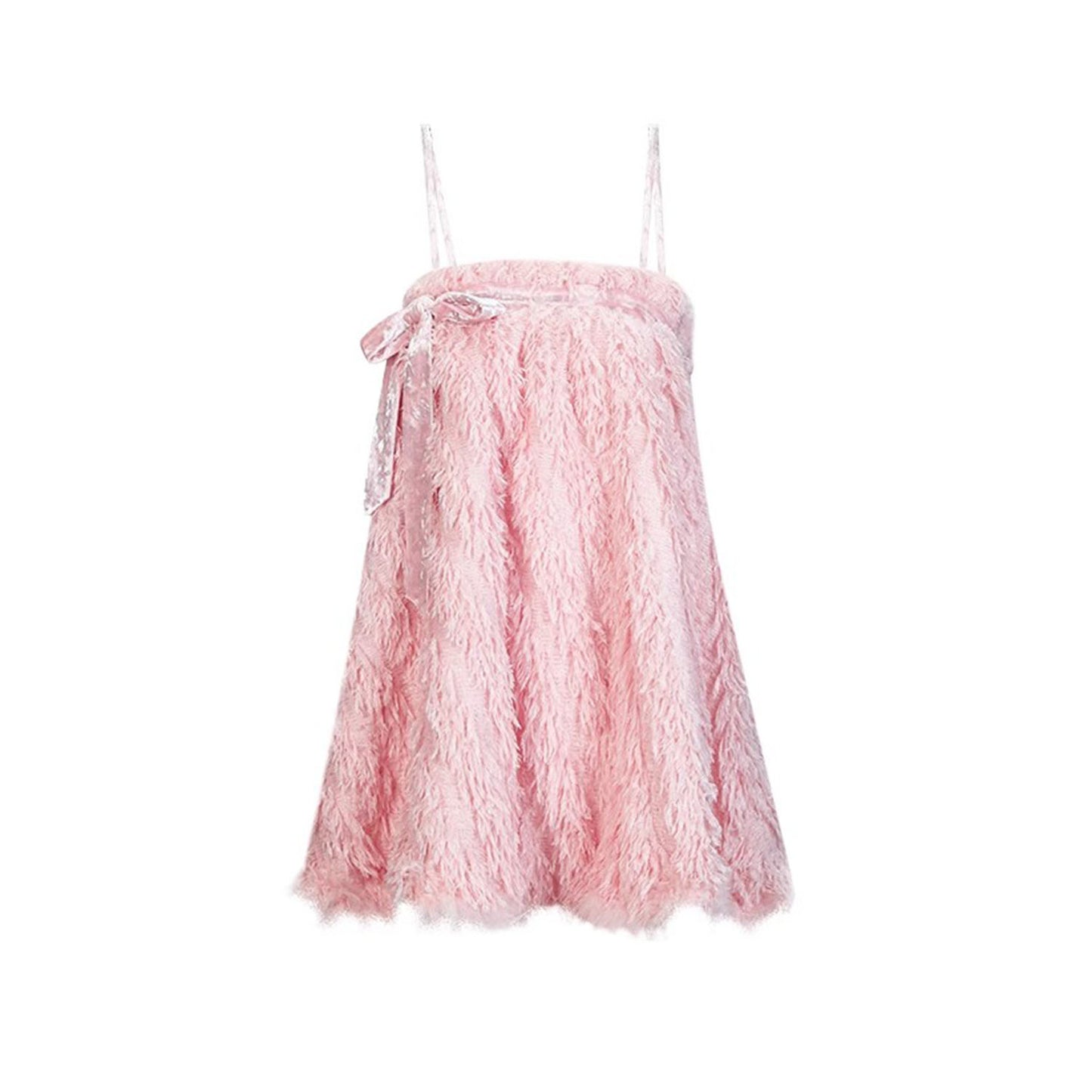 Princess Bowknot Feather Sling Doll Dress Pettiskirt