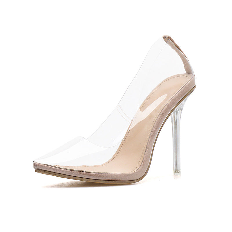Fashion Creative Crystal Heel Transparent High Heels