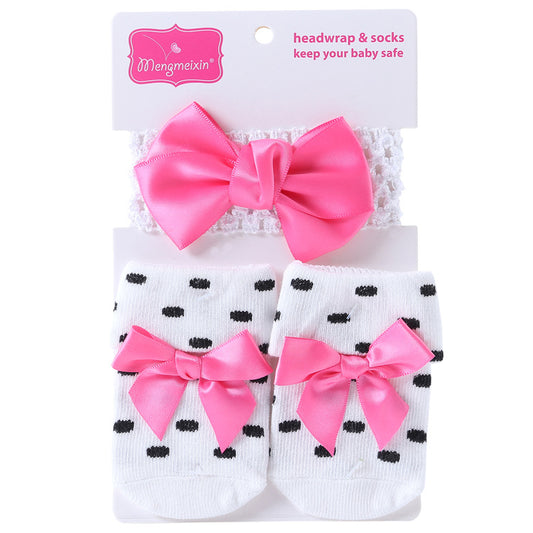 New Polka Dot Three-dimensional Hair Ball Flip Up Children's Socks