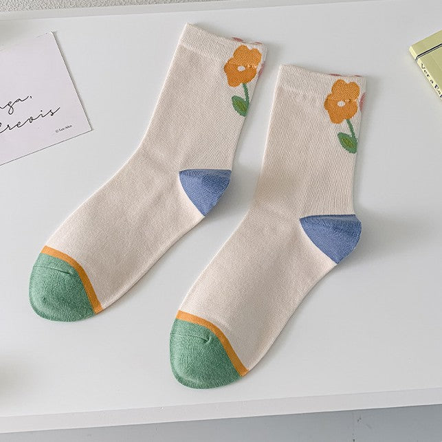 Autumn And Winter Models Of Cute Girls Bubble Mouth Cotton Thigh-high Socks