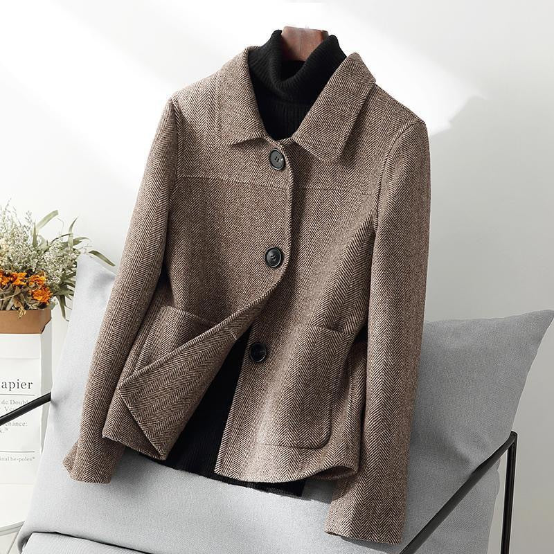 New Literary Retro Korean Short Woolen Coat