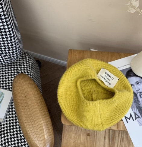 Women's Autumn And Winter Knitted Beret Warm Wool  Yuppie