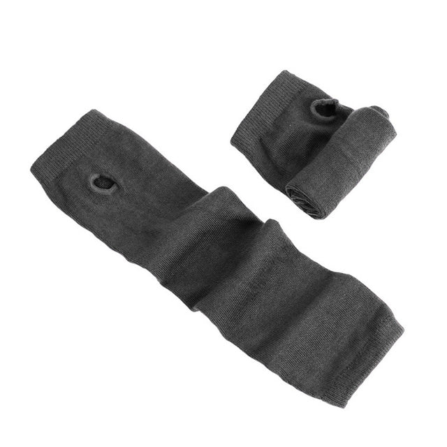 Women Fashion Lady Striped Elbow Gloves Warmer Knitted Long